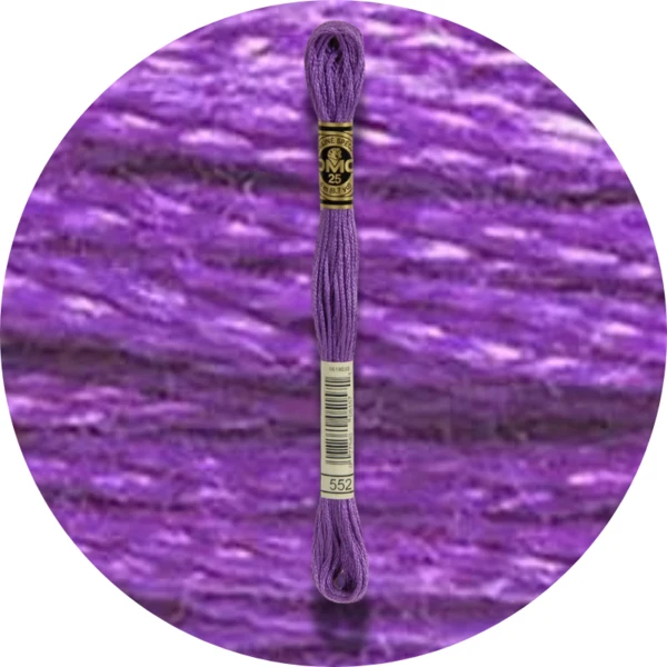 DMC Mouliné Spécial 25 Broderigarn, Ensfarvet, Blå/Lilla nuancer
